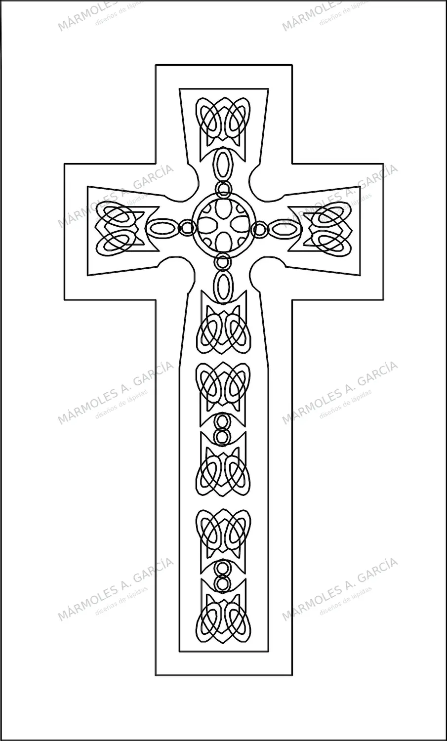 Diseño de lápida: Cruz celta cros