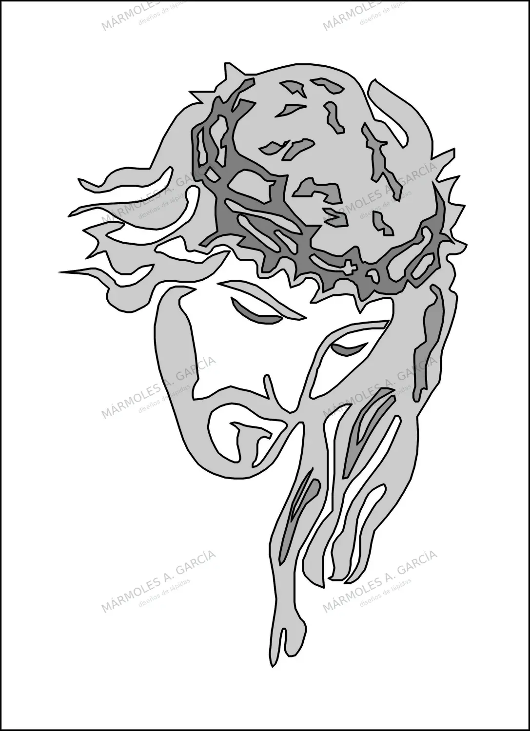 Diseño de lápida: Cristo Salvador