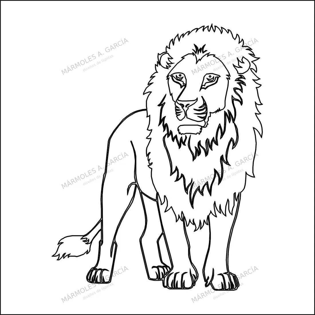 Diseño de lápida: León