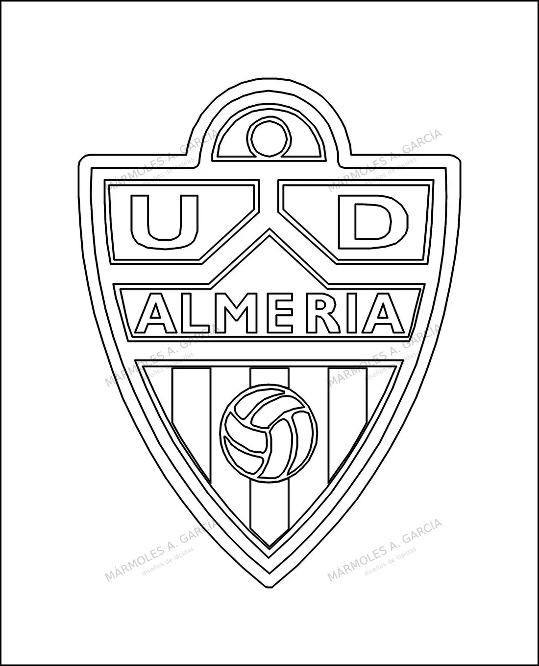 Diseño de lápida: Escudo almeria