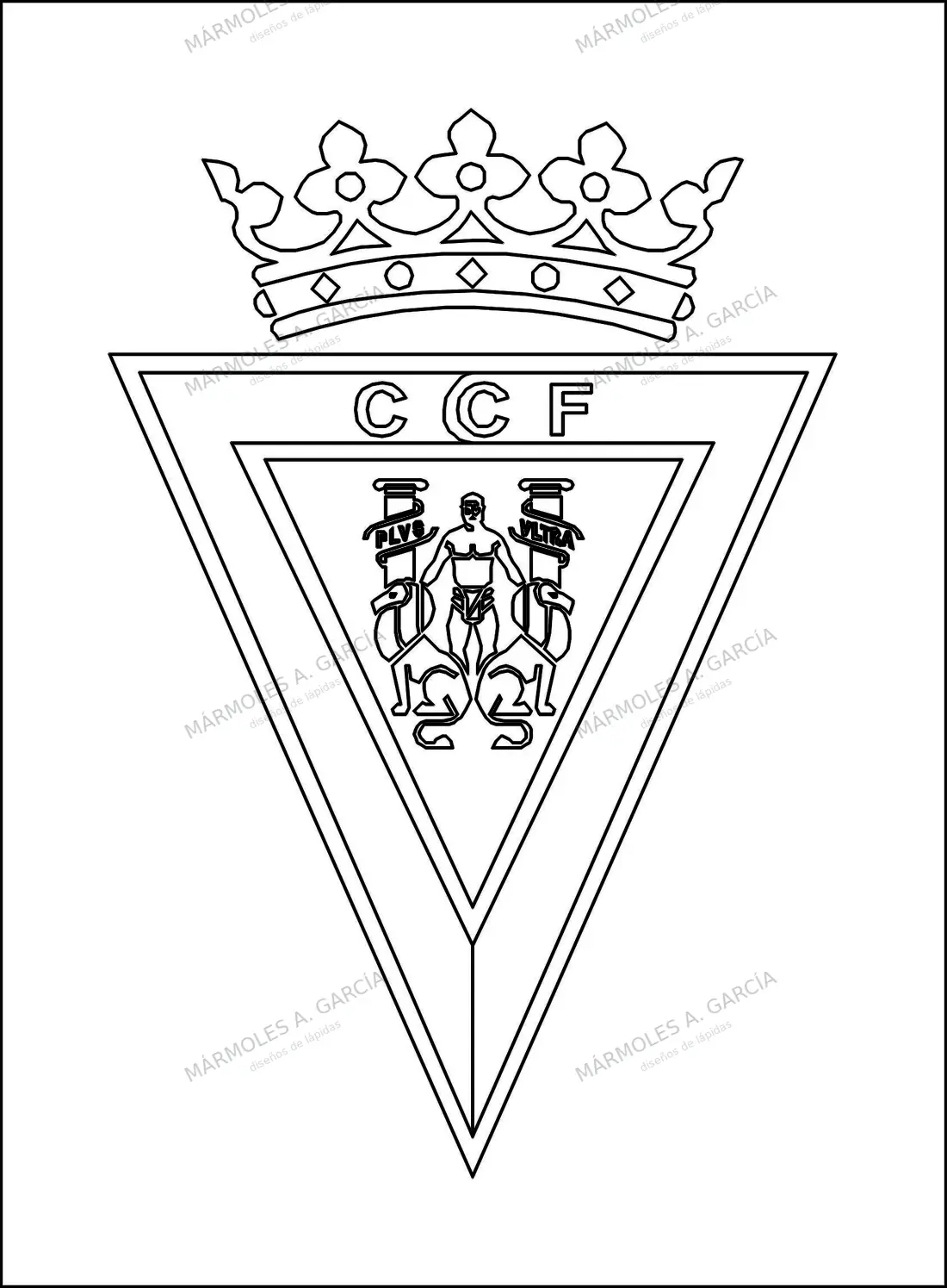 Diseño de lápida: Escudo cadiz
