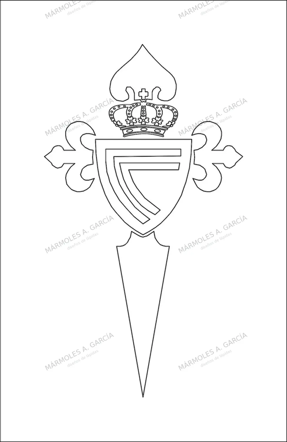 Diseño de lápida: Escudo celta