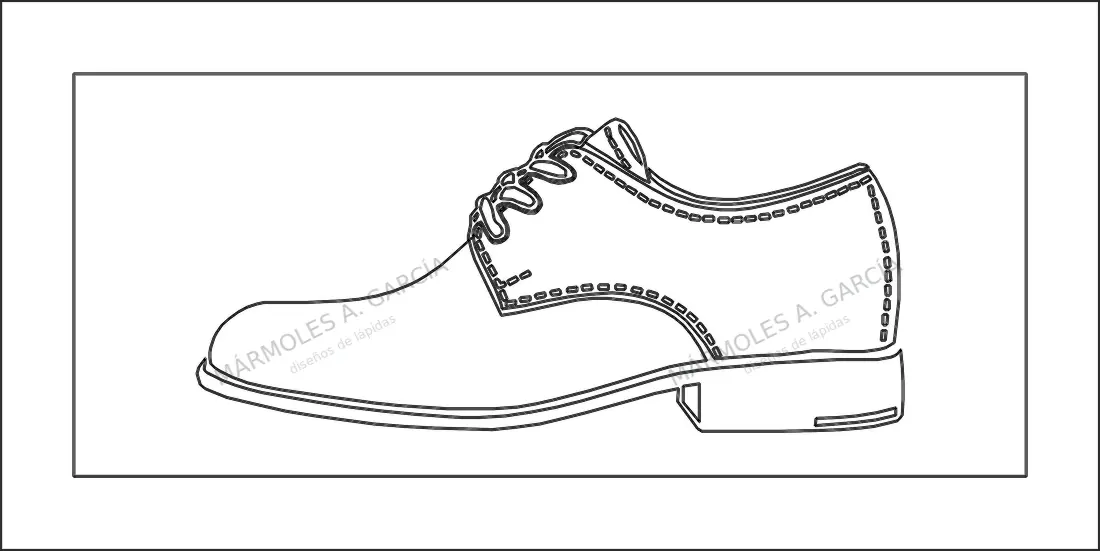 Diseño de lápida: Zapato