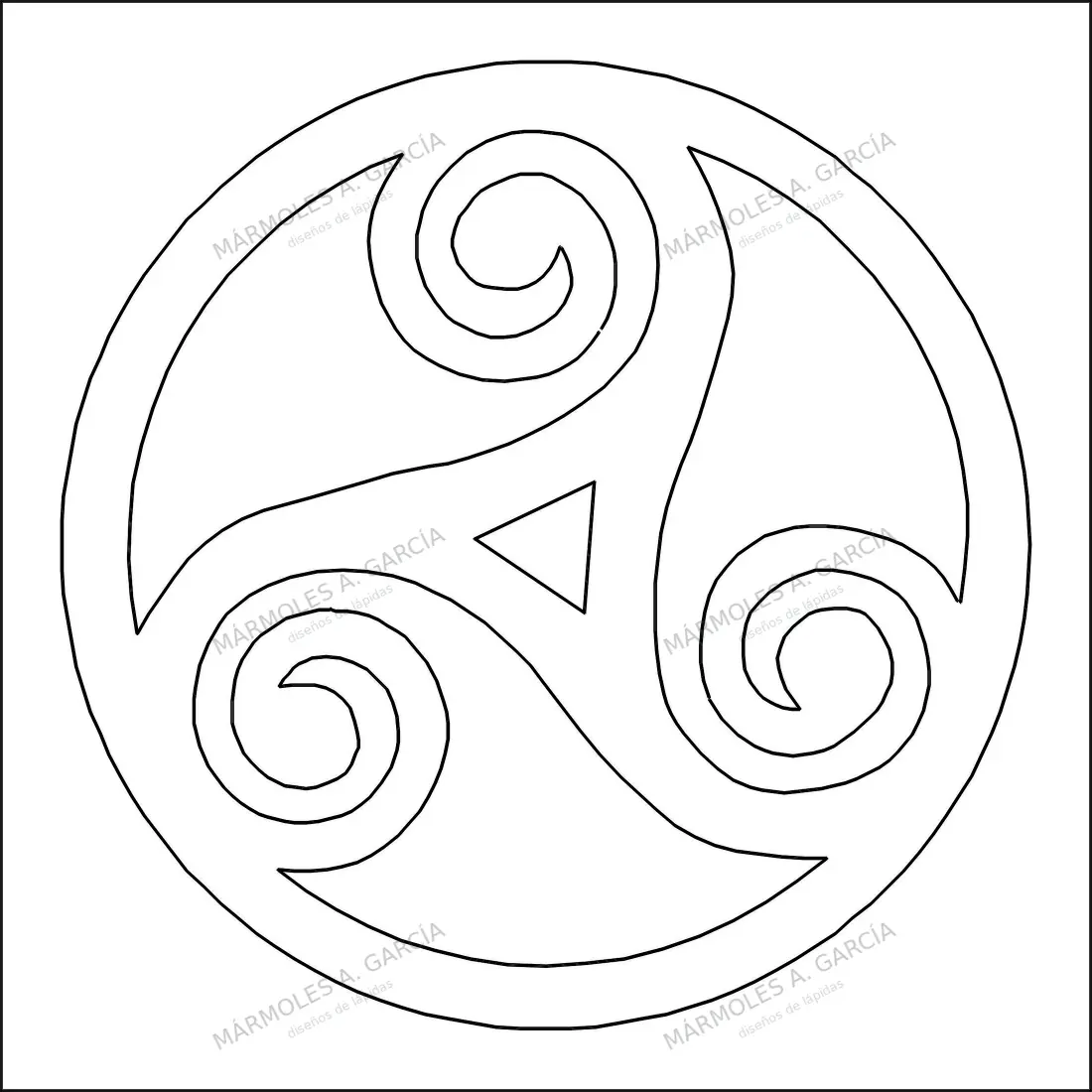 Diseño de lápida: Trisquel