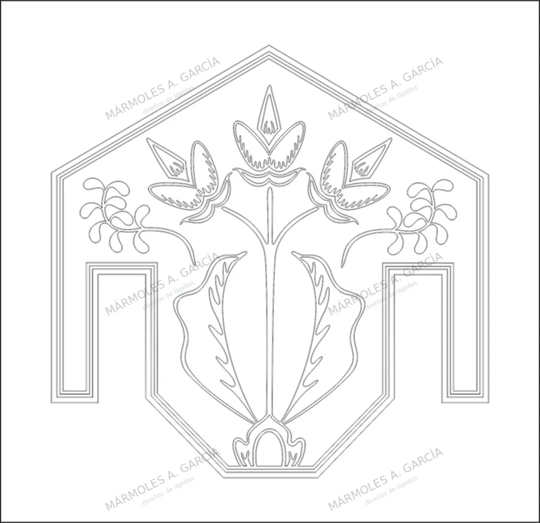 Diseño de lápida: Escudo