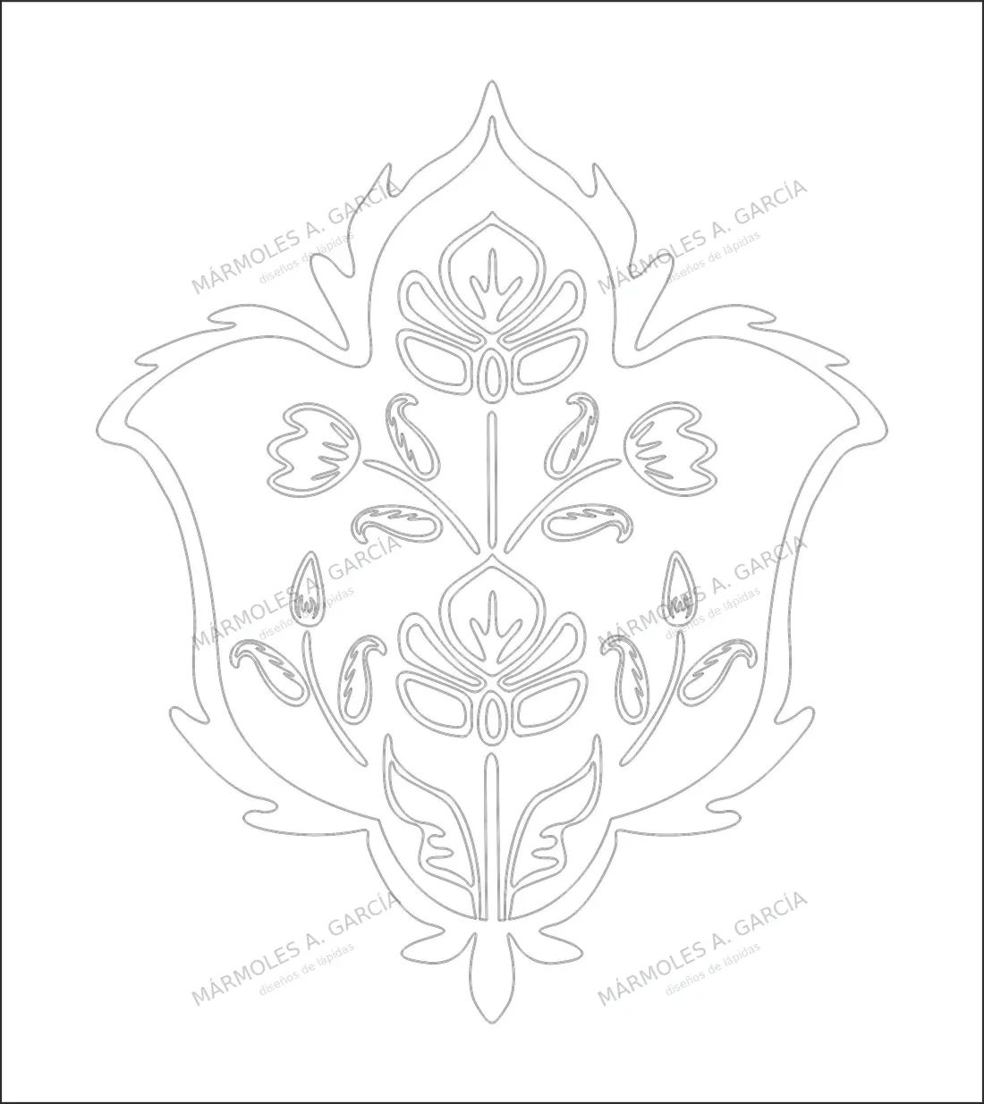 Diseño de lápida: Hoja