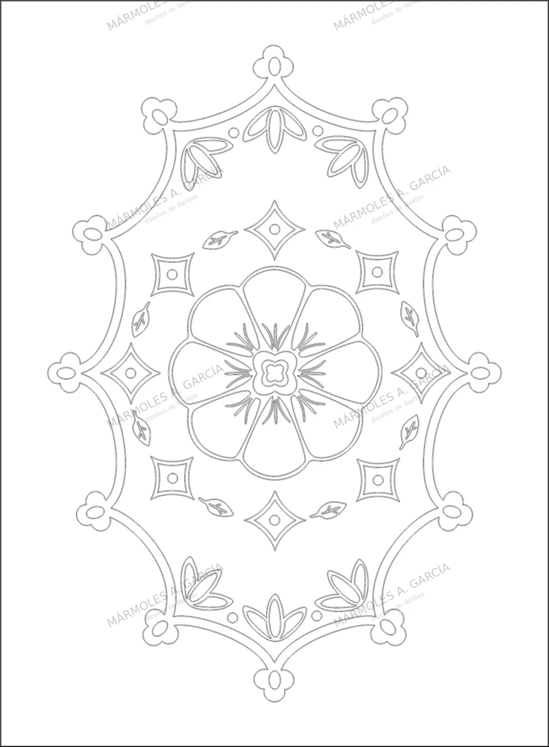Diseño de lápida: Colgante