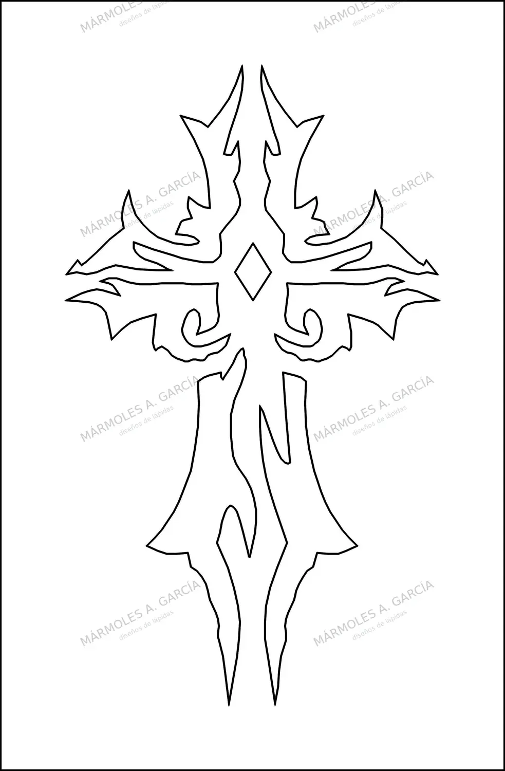 Diseño de lápida: Cruz flash — Cruces para lápidas en CorelDraw para grabar