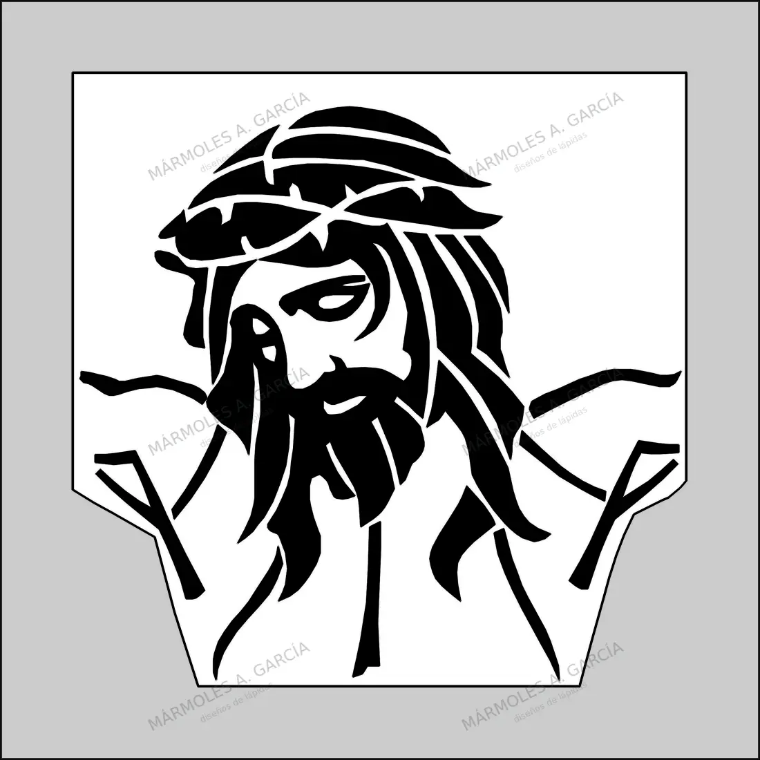 Diseño de lápida: Pasion de Cristo — Santos y Vírgenes en CorelDraw para grabar
