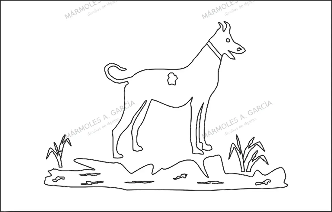 Diseño de lápida: Pondenco — Animales en CorelDraw para grabar