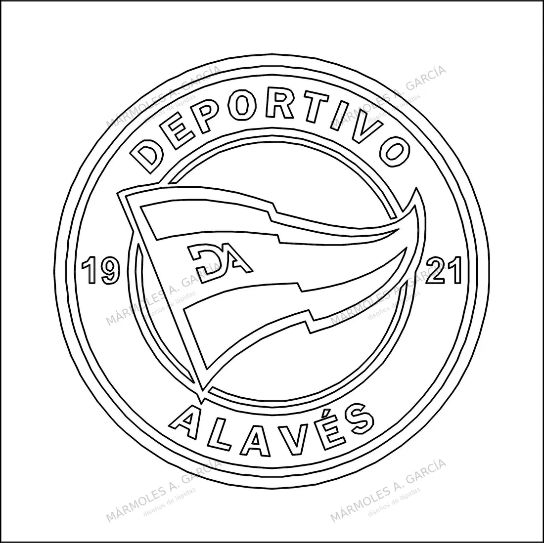 Diseño de lápida: Escudo alavés — Escudos en CorelDraw para grabar