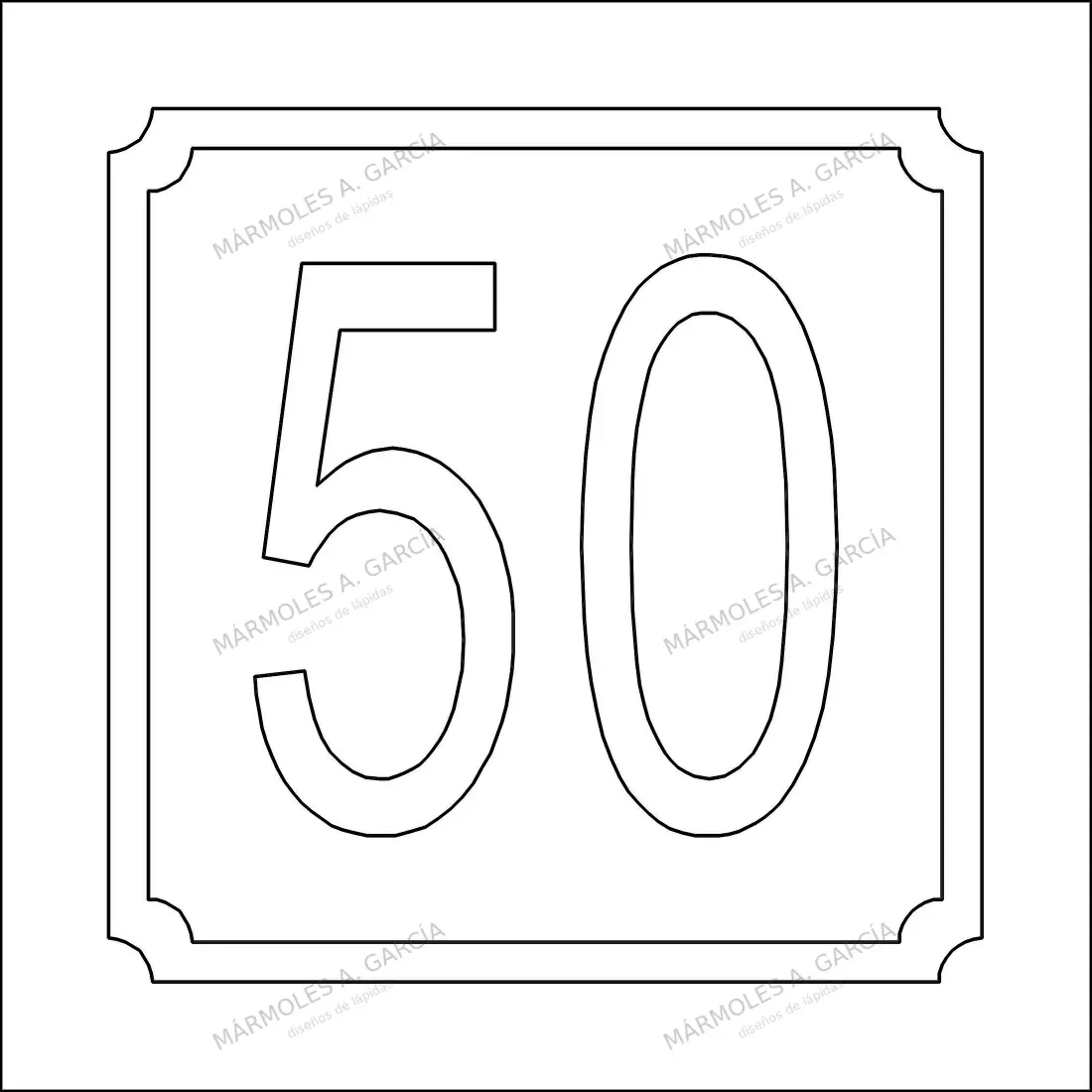 Diseño de lápida: Numero Casa — Adornos y símbolos en CorelDraw para grabar